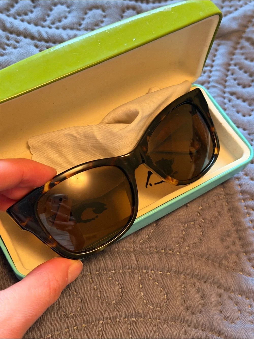Kate Spade Alora Polarized Tortoiseshell Women's Sunglasses - Brown Lenses